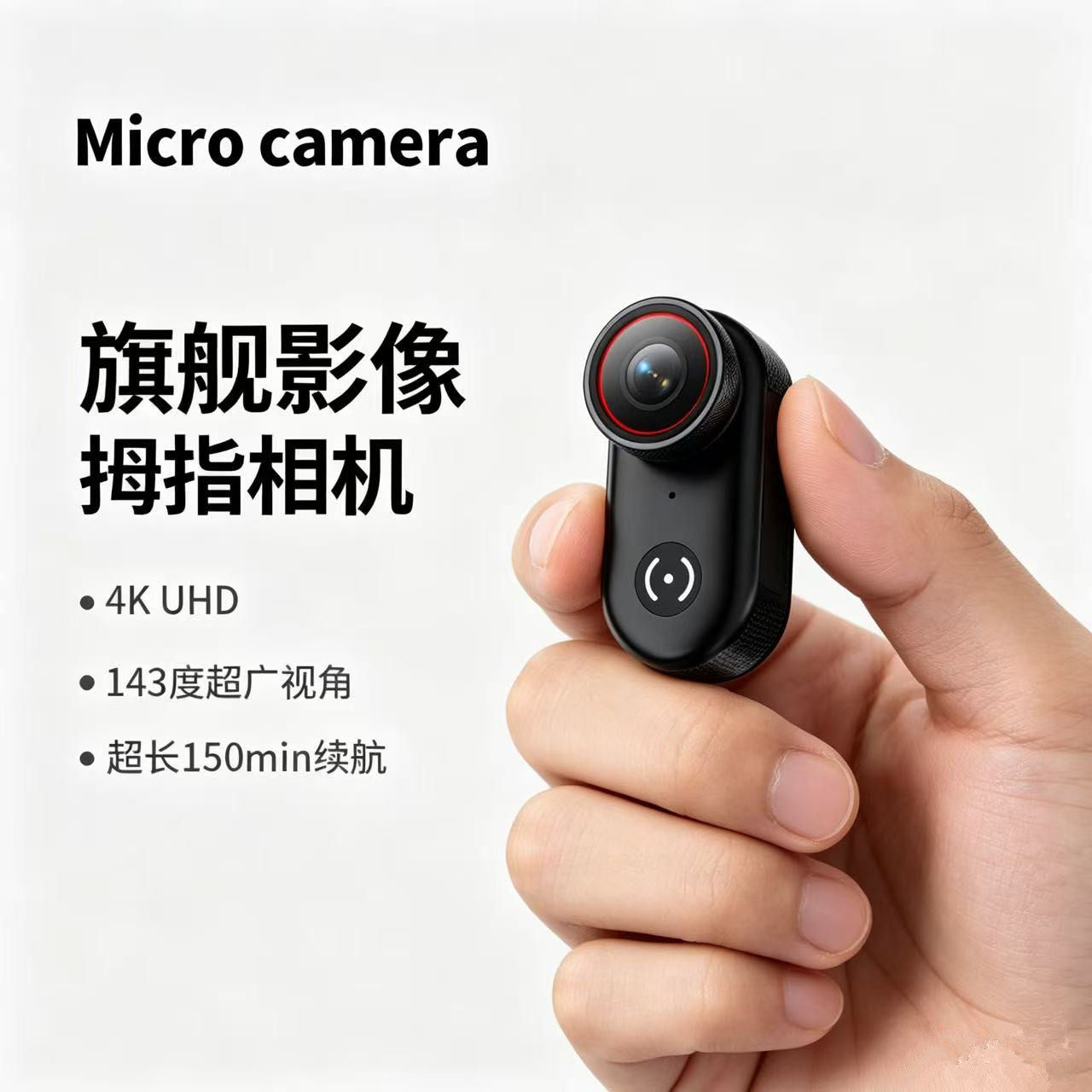 SZHUIYAN运动相机摩托车行车记录仪360全景4K摄像机拇指vlog防水防抖WiFi钓鱼执法旅拍头盔胸前口袋nano礼品