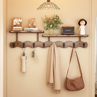 挂衣架墙上壁挂门后挂钩卧室玄关入户多功能不占空间免打孔衣帽架