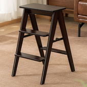 折叠梯凳家用梯子厨房吧台凳登高三步梯多功能简易折叠收银台椅子