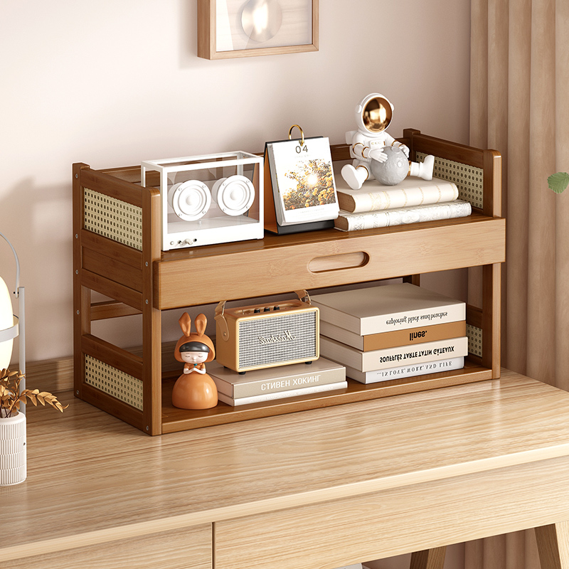 书架桌面置物架儿童书桌收纳架学生家用不占空间简易小书柜整理架