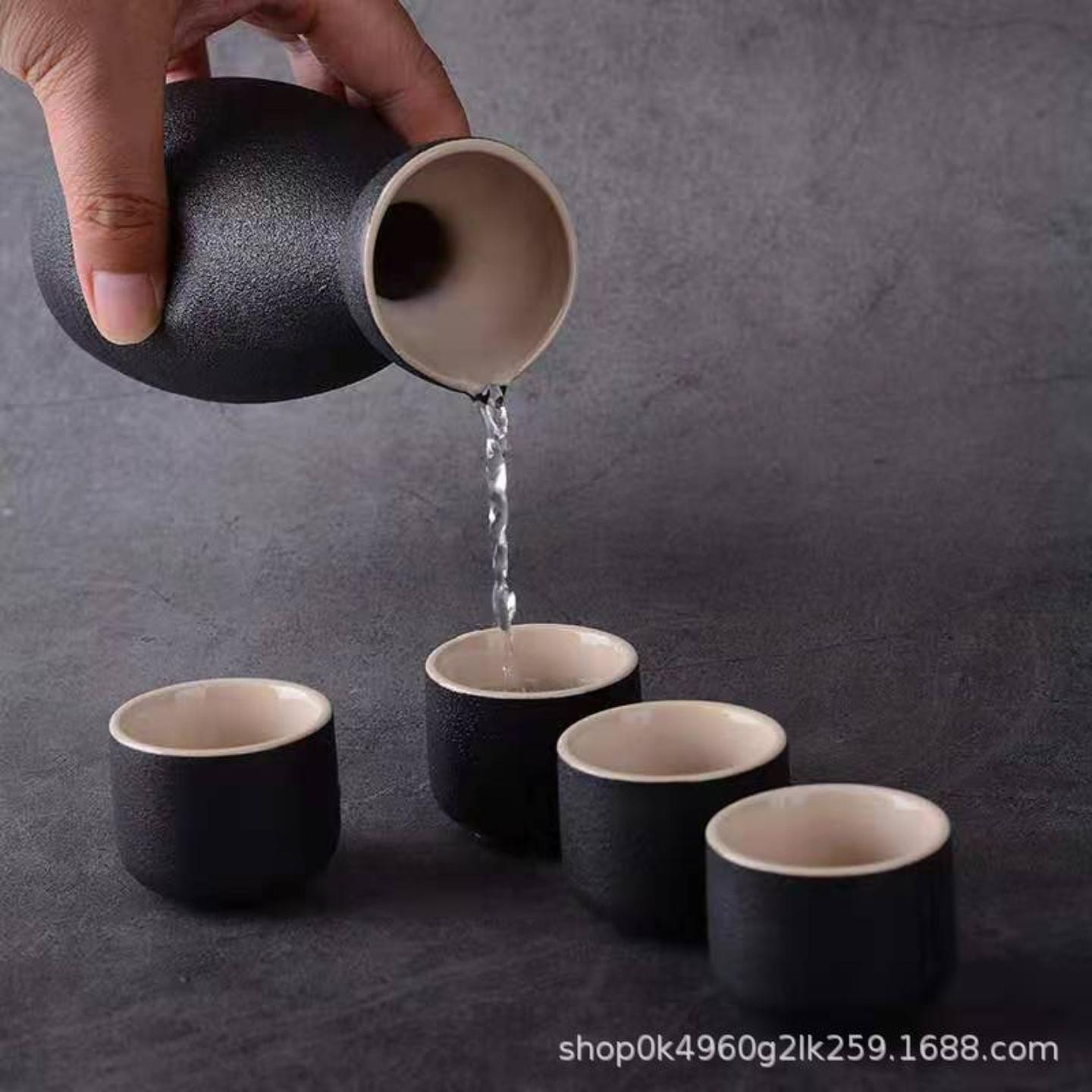 日式和风粗陶酒具套装家用白酒
