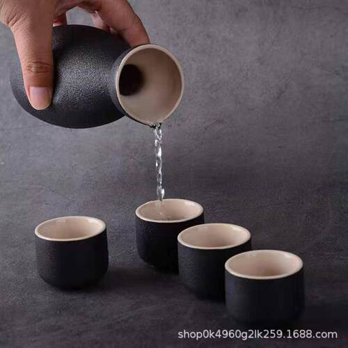 日式和风粗陶酒具套装家用白酒