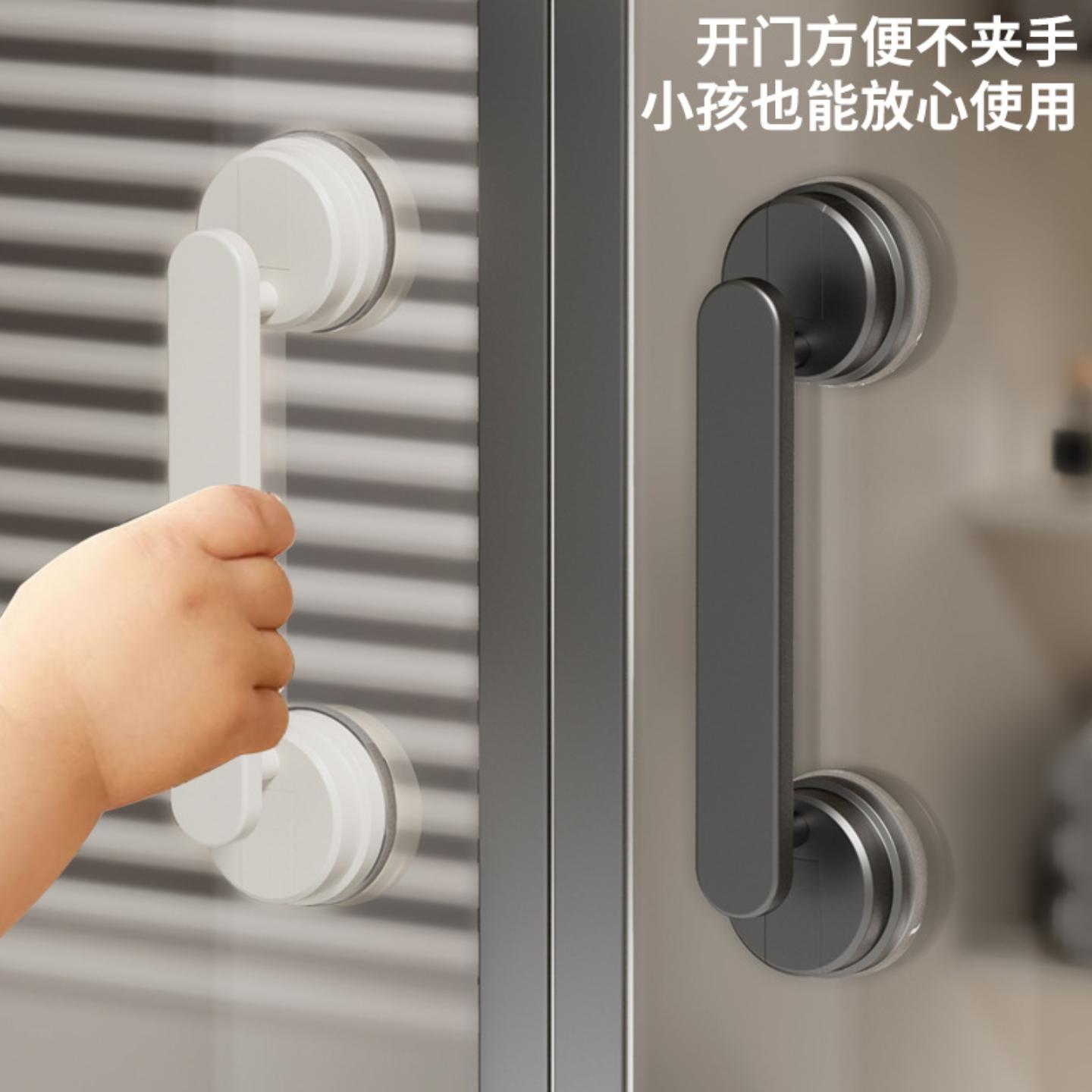 吸盘门把手免打孔卫生间浴室玻璃