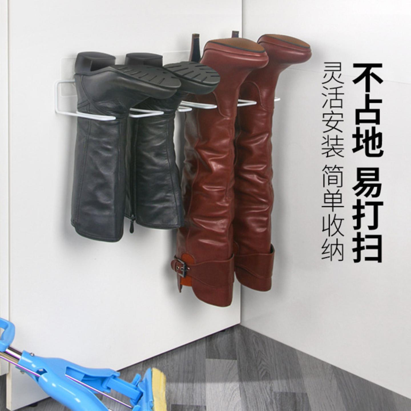 长筒靴子收纳架壁挂鞋架免打孔