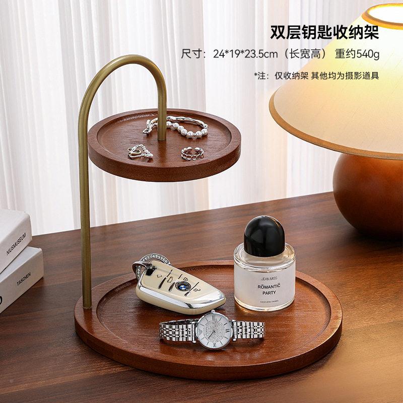 中古ZWJ182-风家玄关钥匙木收纳摆件用厅鞋柜置物架入户挂客钩质