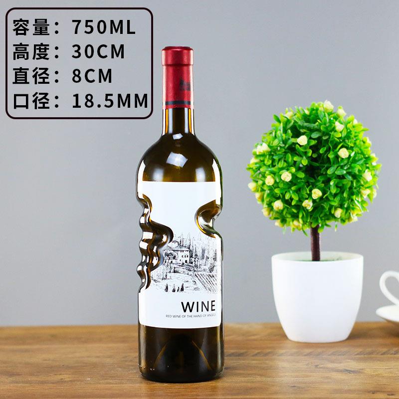 天使之手红酒2瓶柜摆件装饰酒板饰房软件道具洋酒客酒厅吧台样装