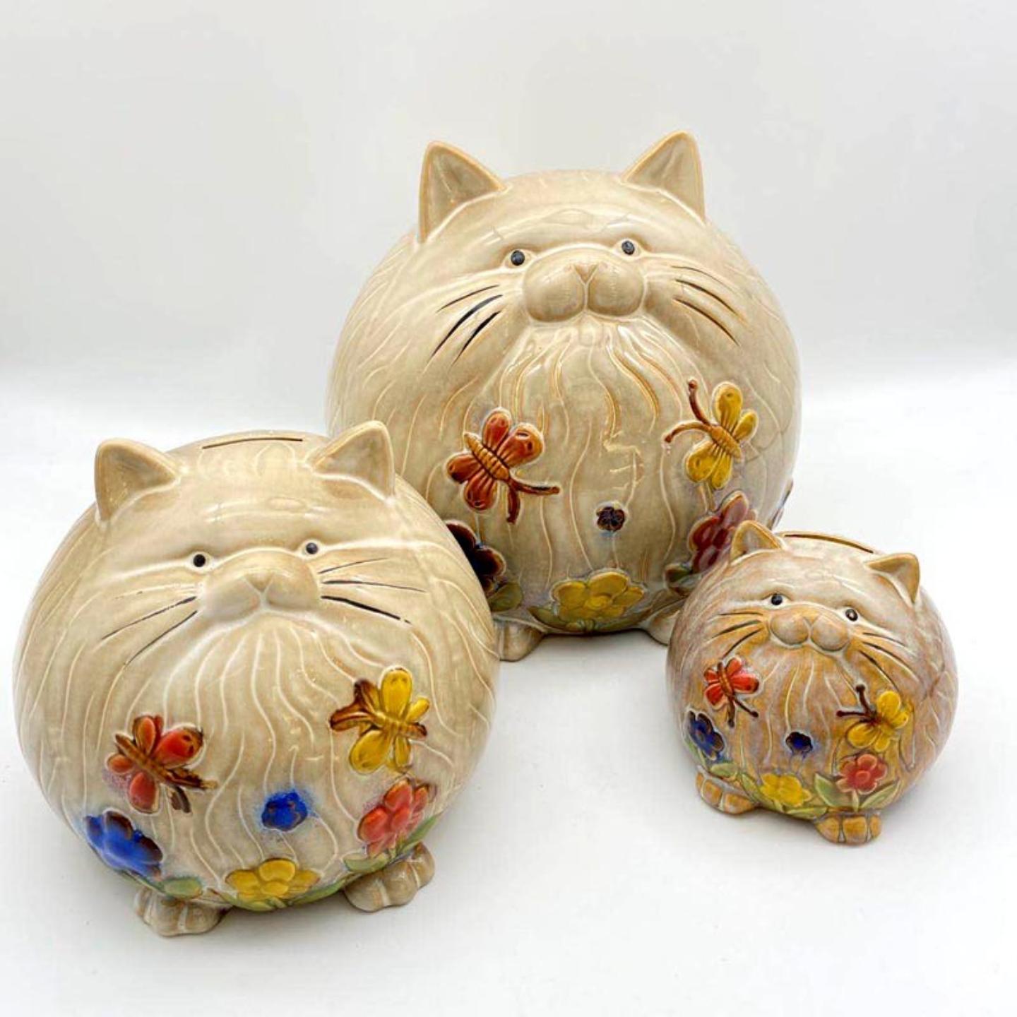 陶瓷工艺品摆件只进不出招财猫