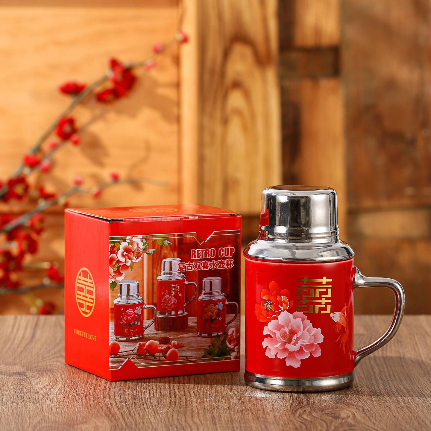 复古创意老式怀旧电镀陶瓷水壶