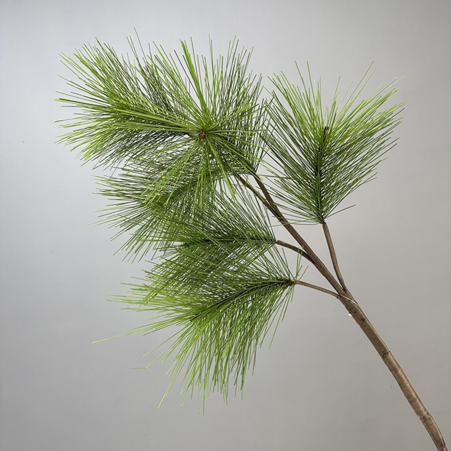 仿真松树枝带果假松枝景观松针