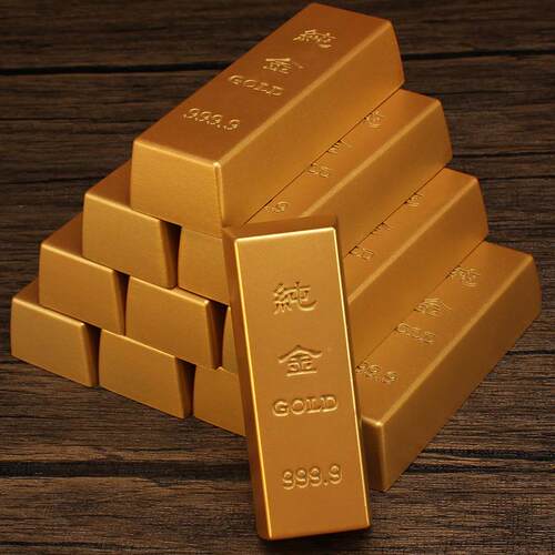 实心沙金鎏TT-合金金砂金金件仿真条 金砖 创意礼品居摆家小摆件