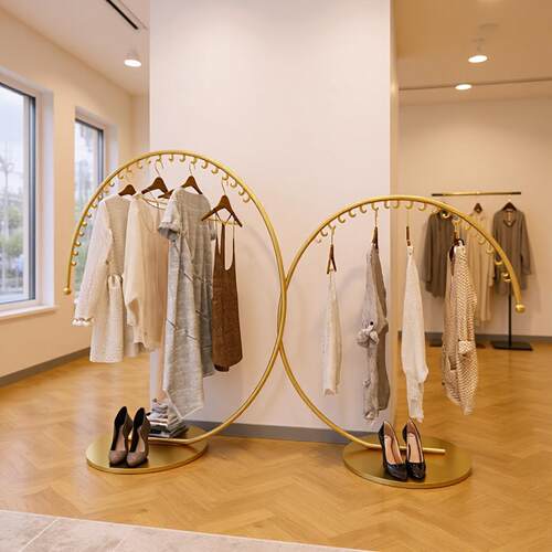 服装店中岛展示架圆形童装店