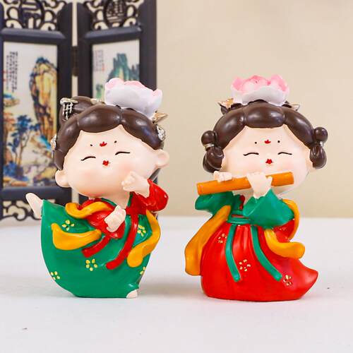 国潮古风唐小环仕女摆件风桌面
