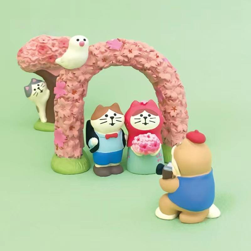 式杂货za90kk彩a虹猫咪意DIY日夏日梅雨i创ns摆树脂工艺品小件
