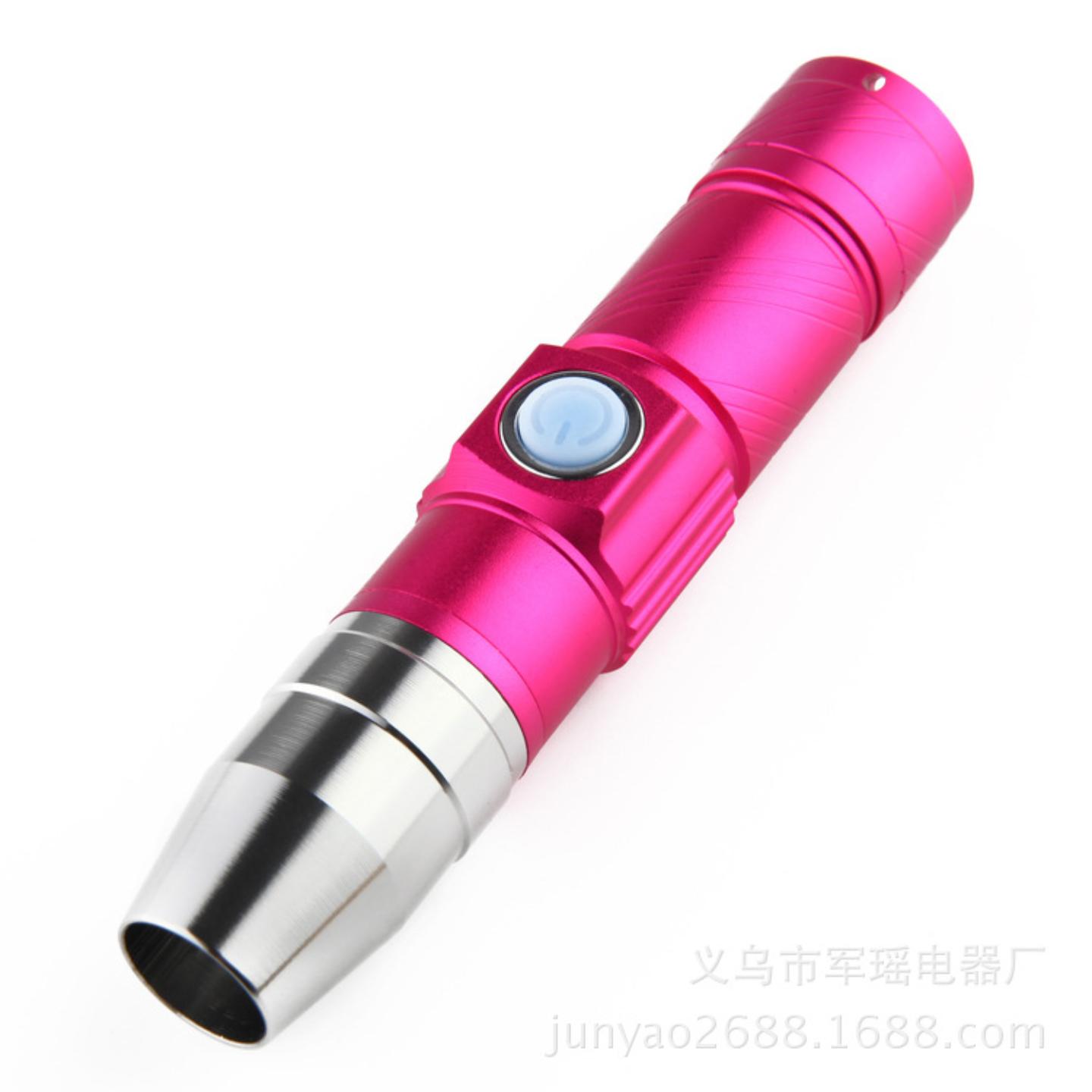 荧光剂检测笔灯365可充电led紫光手电筒验钞 化妆品面膜紫光灯