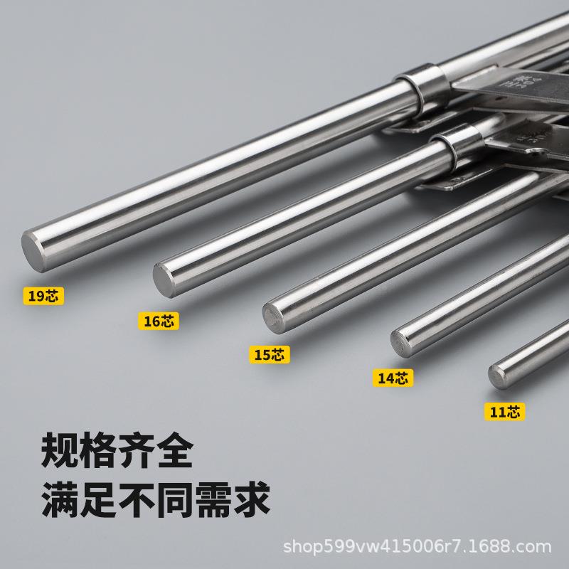 厂门家供 不锈钢门栓加直厚明装防盗大插销带锁大号佐致（收锁扣