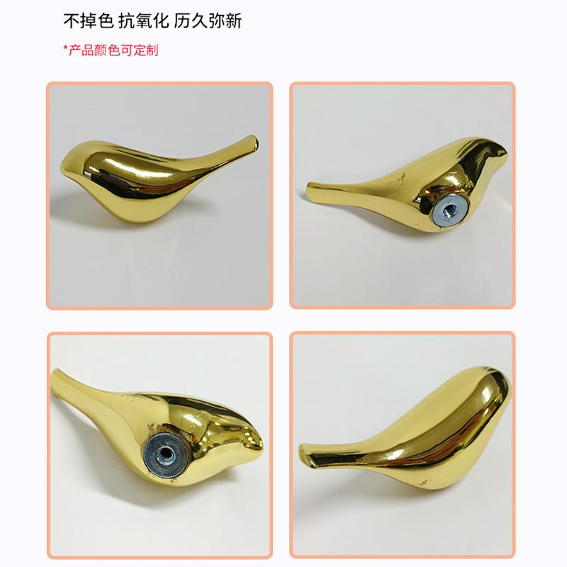 金色瓷电镀陶-小鸟摆件玄关客饰厅电视桌艺面装工品托盘茶几饰品