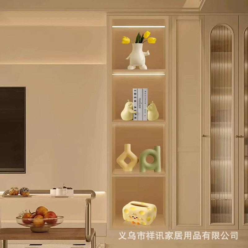 奶油酒柜装饰风品轻奢件高厅档客电视柜玄关摆套装乔迁新YA821823