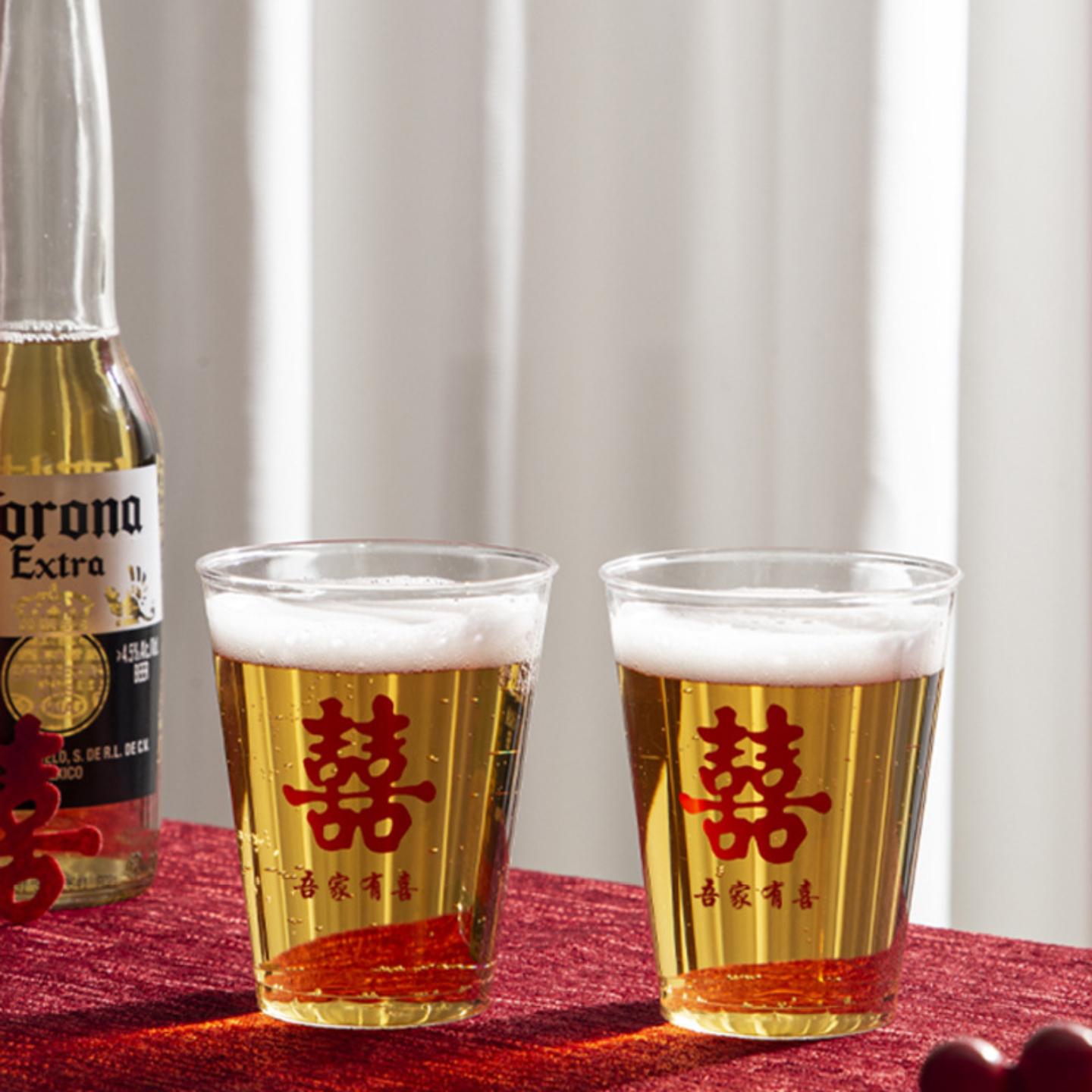 喜字结婚专用一次性航空杯加厚