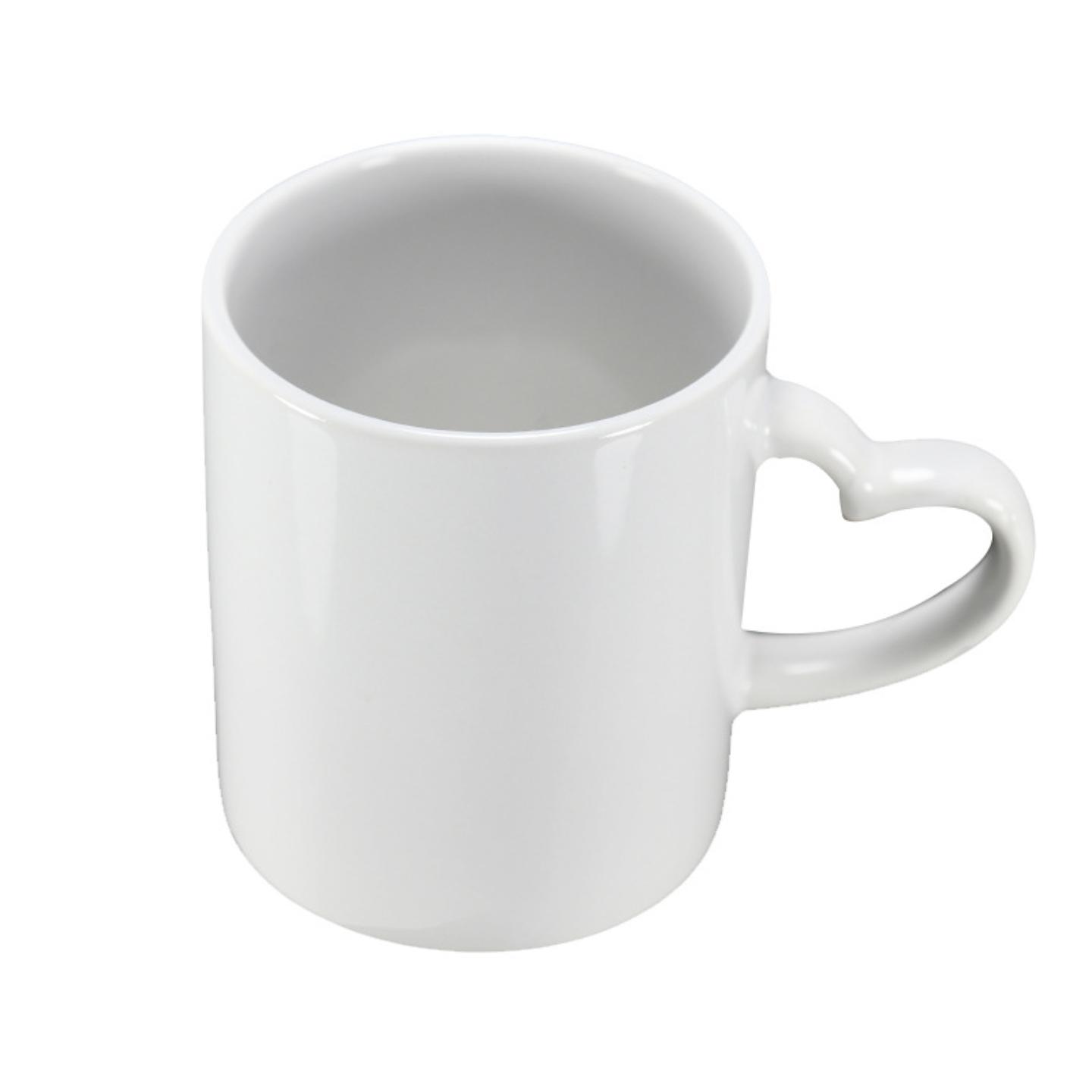 陶瓷涂层情侣白杯DIY杯子直销