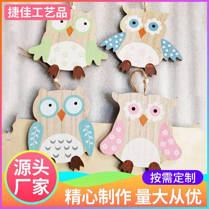 木质工品 5463头家居装饰猫鹰挂件木质品艺摆件 质木挂牌木牌门牌