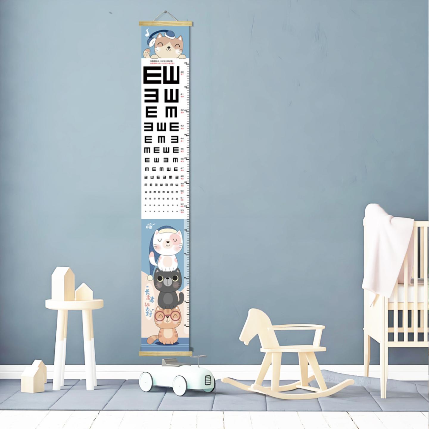 长颈鹿身高尺挂画帆布挂尺量身高