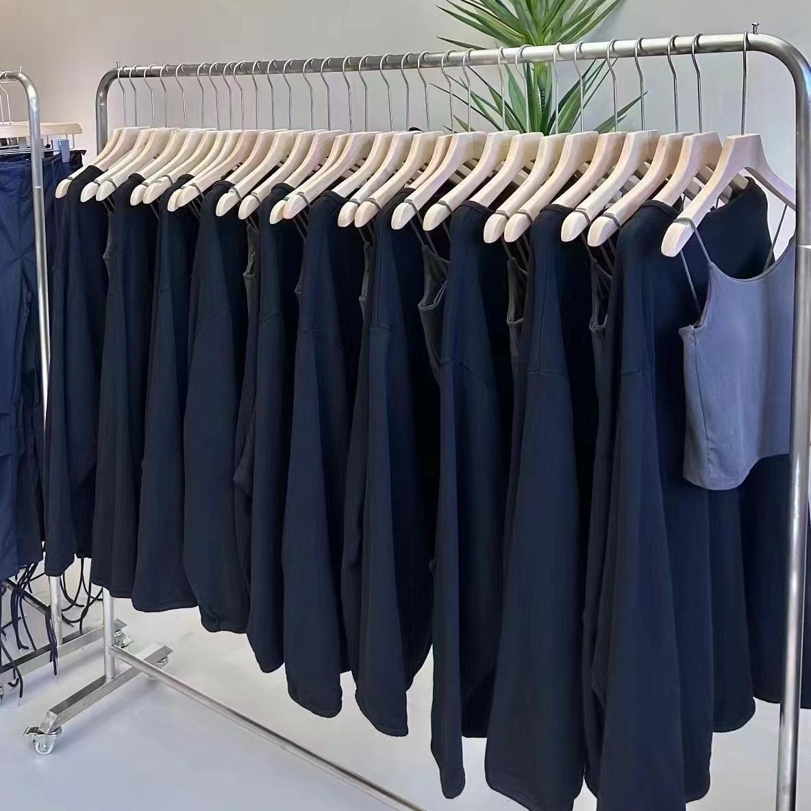 女装店专用服装展示不锈钢拉丝带银落地衣式挂杆轮衣佐致(收架服