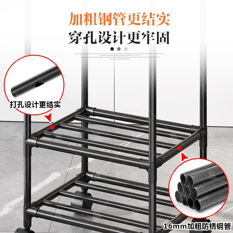 多功能家用ZWJ-007房置物轮架落地多层收纳架可动移整理货厨架万