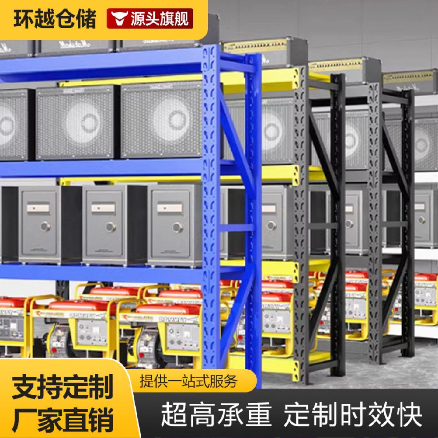 蓝色仓储货架置物架多层仓库货物架快递库房储物间杂物架家用架子