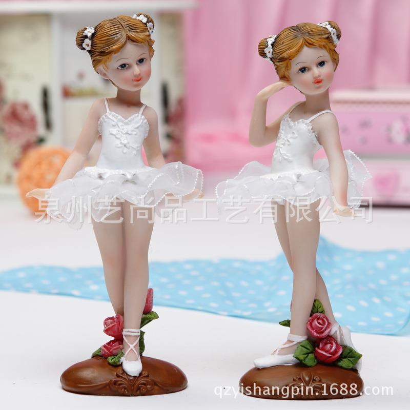 厂家直蕾 芭舞女孩脂工艺品 创意树家饰小摆件销舞蹈学926校赠品