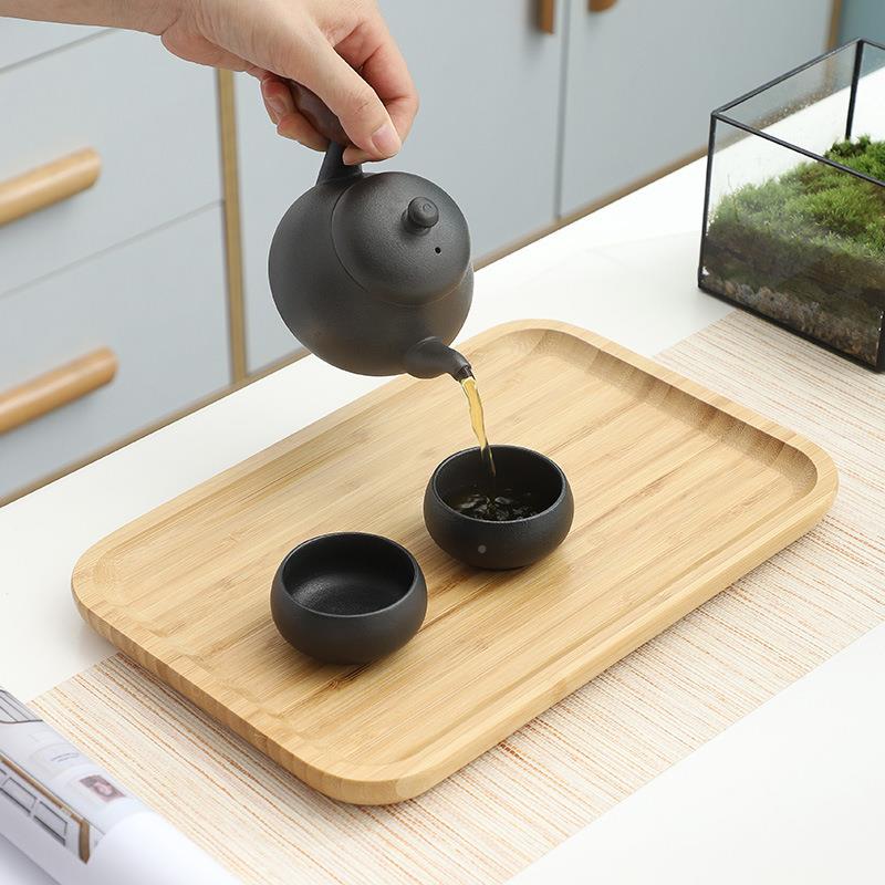 茶制厅竹木酒店托盘日式具盘盘YLF餐茶盘托烧盘长方形烤盘家用水