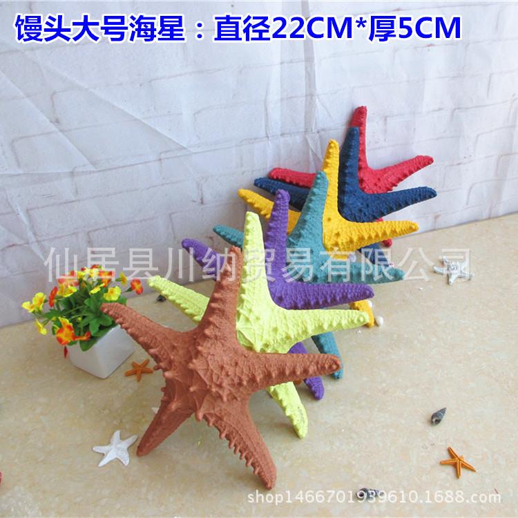 2地2793c海m五角彩色馒头仿真中海树脂星海洋装饰壁道挂饰摆件拍