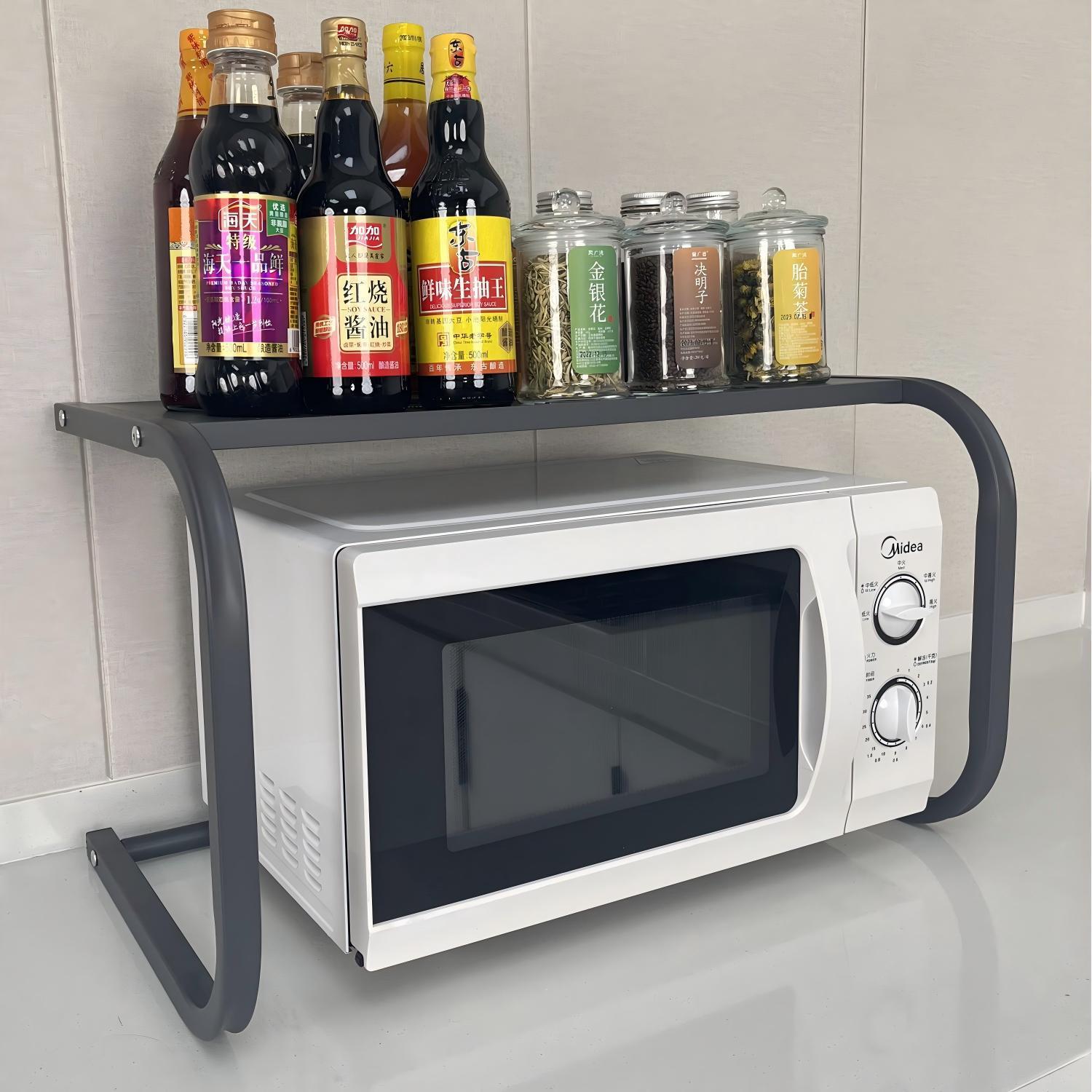 房物架微波炉架电饭箱厨煲架家用U型U型微波厨房置物架置台面置物