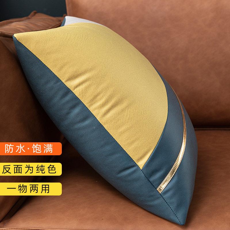 技奢级感科布抱枕沙发客复杂美式厅头靠枕轻靠垫抱枕套不含芯床靠