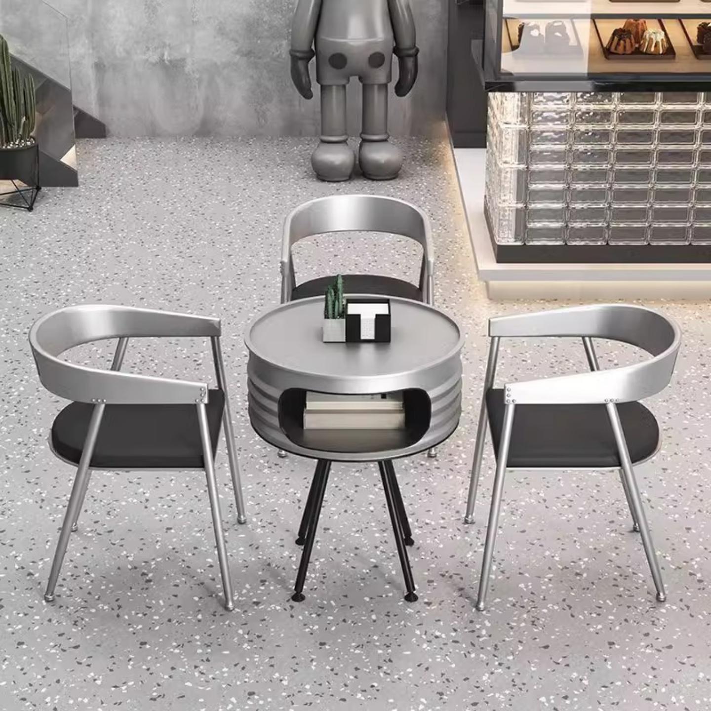 奶茶店桌椅卡座网红铁艺甜品店