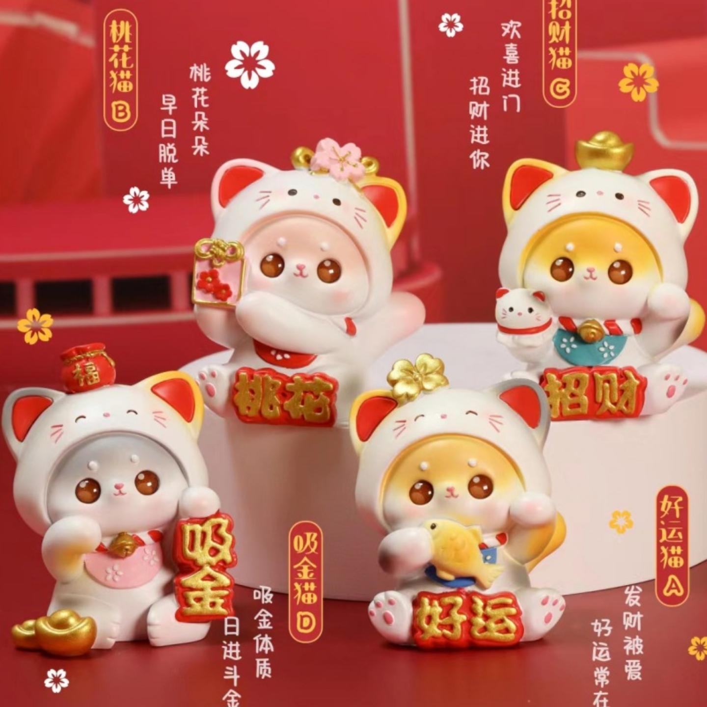 创意可爱招财乖乖猫树脂工艺品