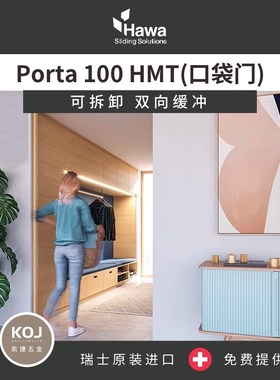 瑞士Hawa EKU口袋门可三拆卸双向缓冲反弹器100HMT免留检修口轨道