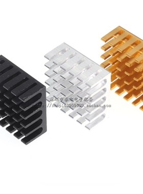 散热片 22*22*10MM 破槽 银色/黑色/金色 优质散热器 路由CPU等用