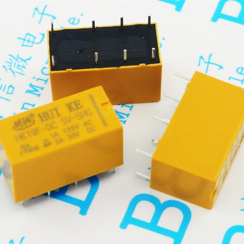 汇科继电器HK19F-DC 5V 12V 24C-SHG 8脚 2A 125VAC/30VDC 2开2闭