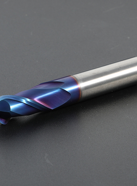 普迪65度钨钢合金球刀球头铣刀纳米蓝色图涂层R0.5-R10圆头球形