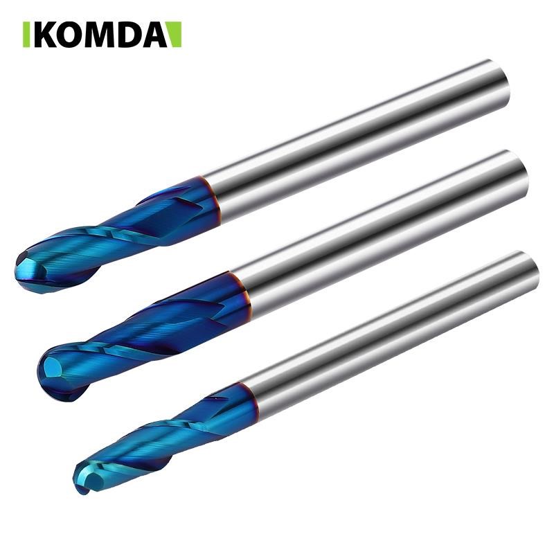 65钨钢球刀 R球头刀 球头铣刀 65度合金蓝色纳米涂层球形铣刀