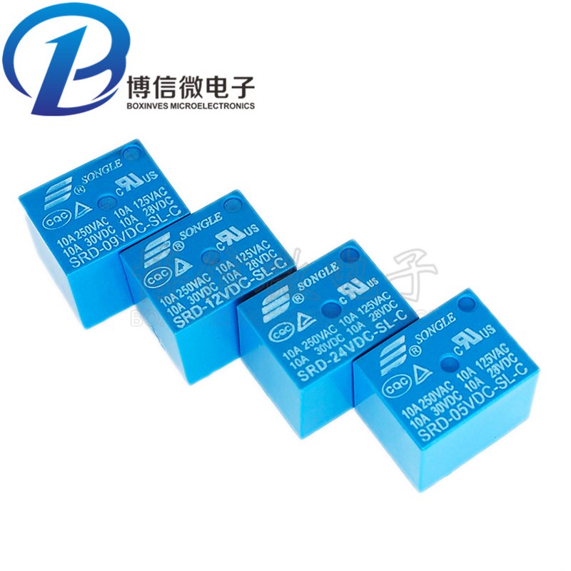 5脚4脚 SRD-05V/12V/09V/24VDC-SL-C SL-A松乐继电器 T73