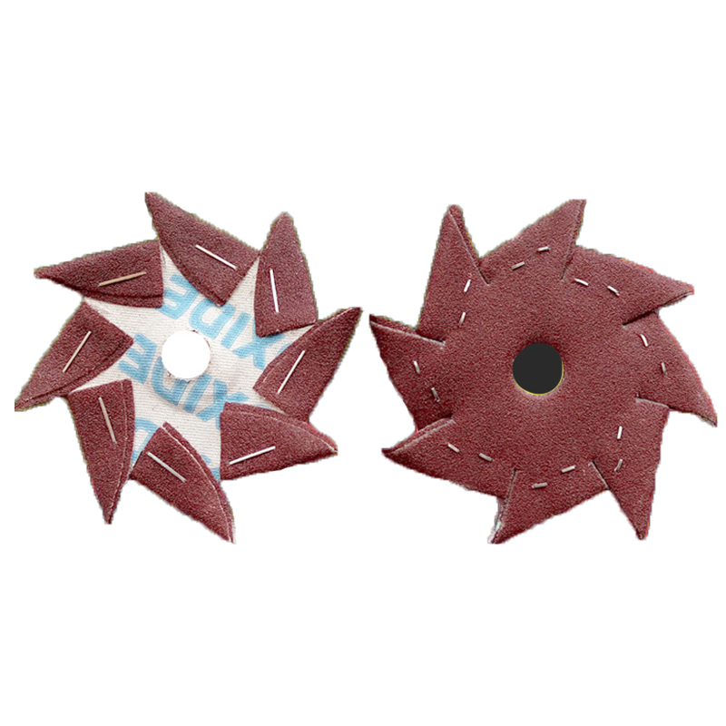 4寸6寸单层双层八角砂纸打磨片八瓣砂木头雕刻工具手持抛光砂布