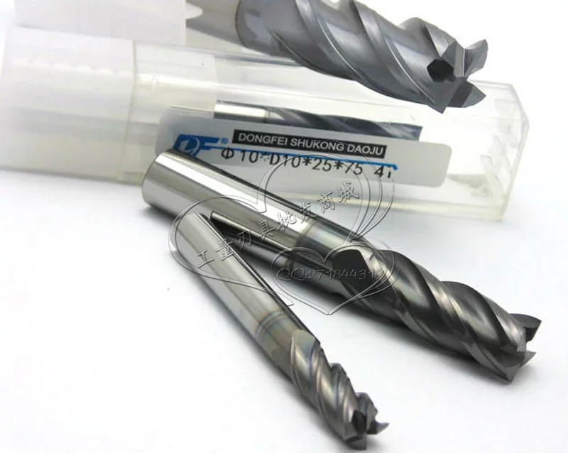 DF整体合金键槽铣刀1*50 2 3 4 5 6 7 8 9 10mm 65度钨钢铣刀