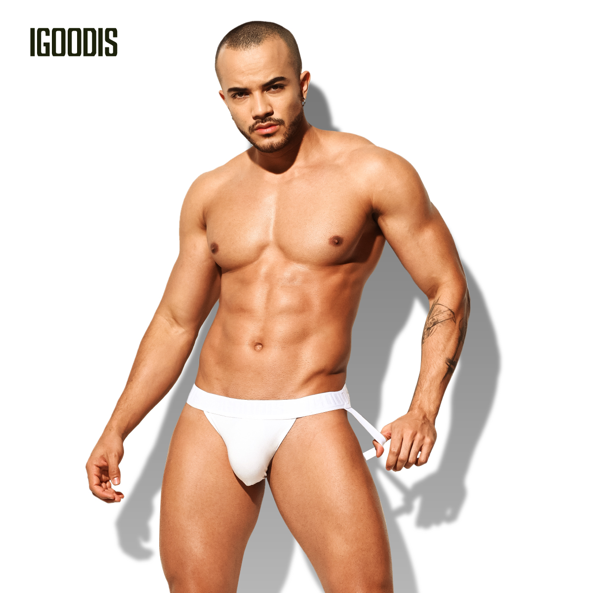 纯色U凸低腰双丁男内裤