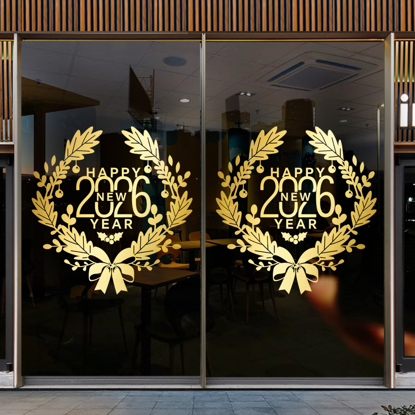 2026新年装饰窗花马年春节烫金窗贴过年服装店铺橱窗玻璃贴门贴纸,家居饰品,软装墙贴,淘宝优惠券,粉丝福利购,淘宝优惠卷