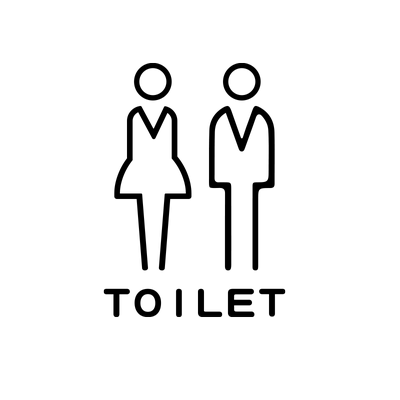 卫生间指示亚克力标识牌提示牌
