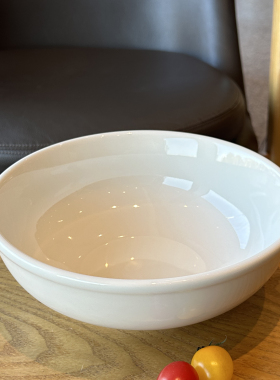 美国TUXTON乳白系列陶瓷大沙拉碗汤碗家用宽碗8.6寸面碗