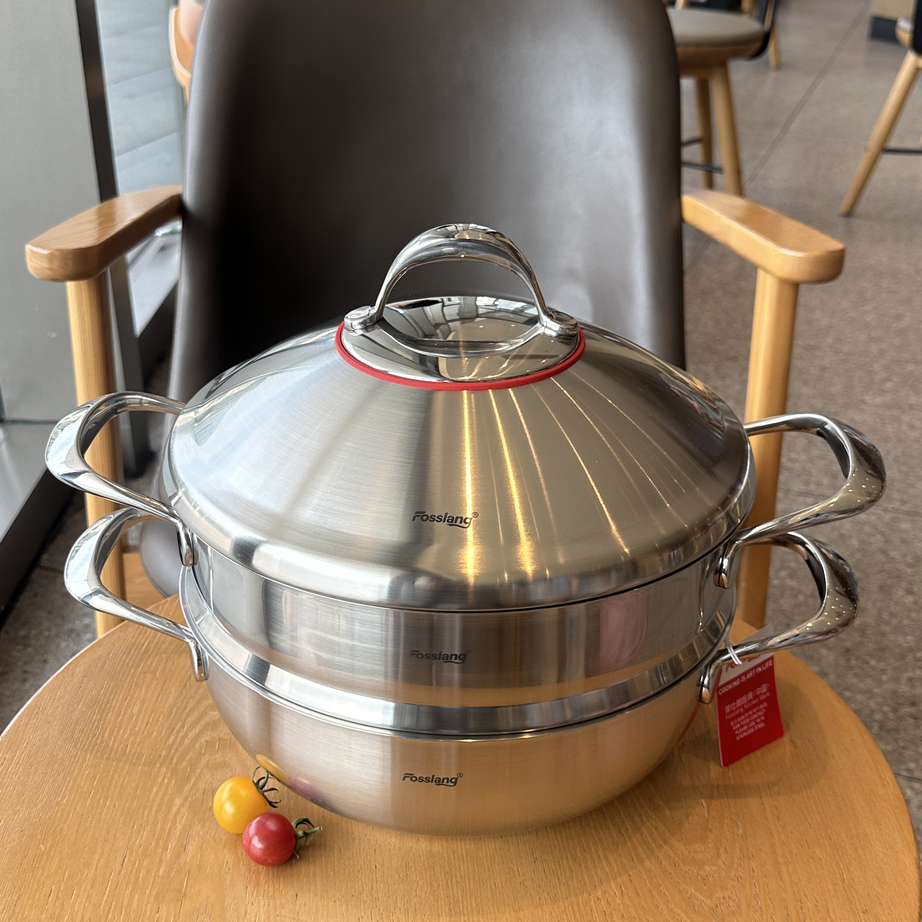 德国菲仕朗18/10不锈钢28cm蒸锅多功能焖煮炖家用双层电磁炉通用