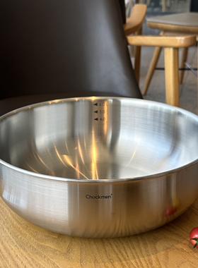 Chockmen卓德铭加厚18/10复合钢烘焙料理盆30-32cm电磁炉可加热