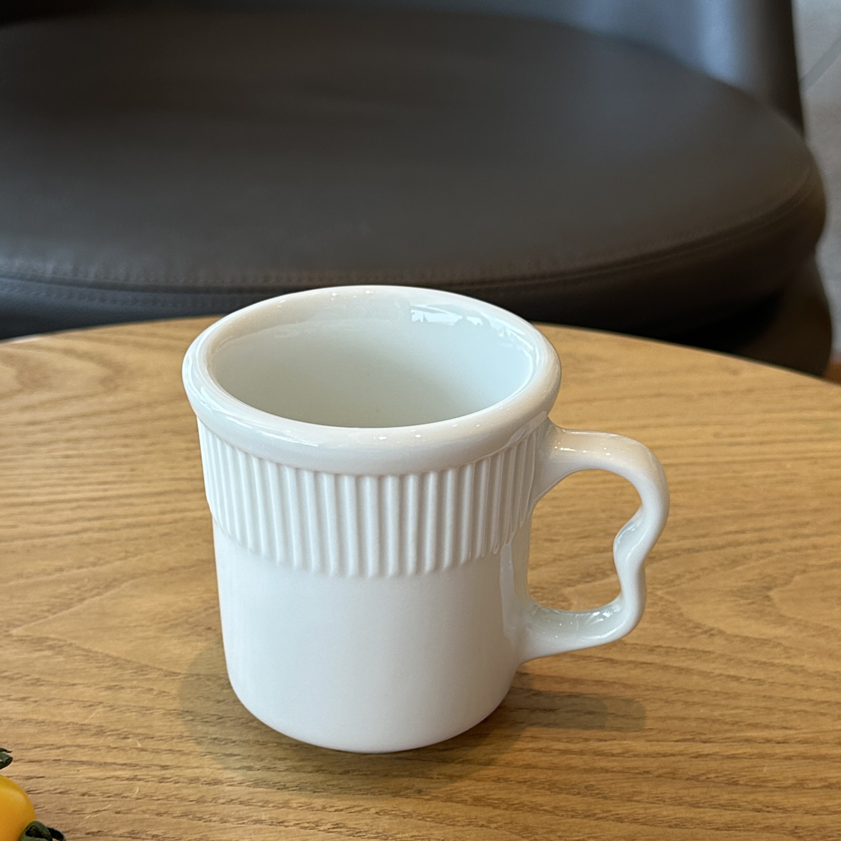 TUXTON正品韩风ins乳白条纹浮雕陶瓷拿铁咖啡杯下午茶花茶杯